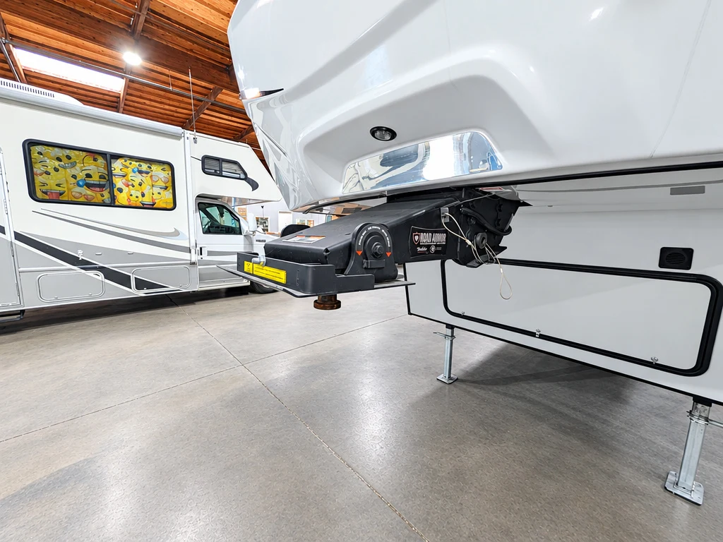 Fifth wheel pin box and front cap in the El Toro RV Service shop